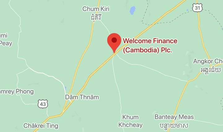 Map of Welcome Finance Cambodia Chhouk Branch