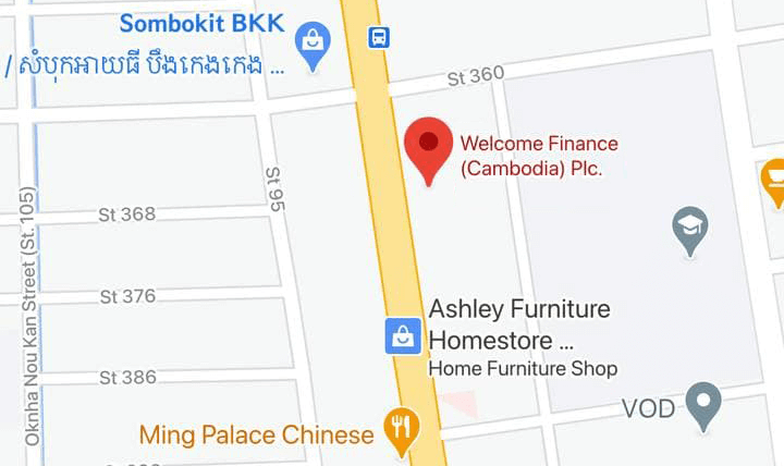 Map of Welcome Finance Cambodia Head Office