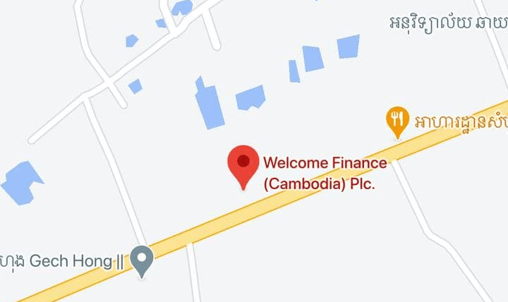 Map of Welcome Finance Cambodia Kampong Speu Branch